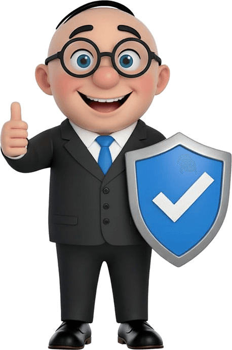 Alfred mascot with shield — buy political violence insurance with InsuranceMarket.ae.