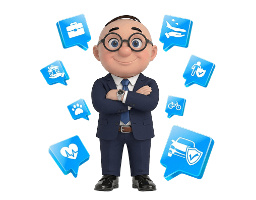 Alfred presenting the benefits of comprehensive car insurance