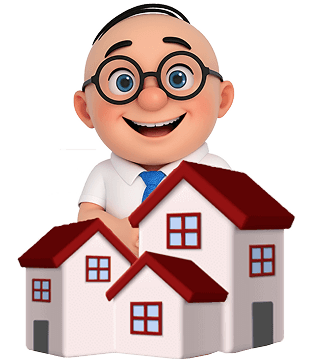 Alfred standing behind a house