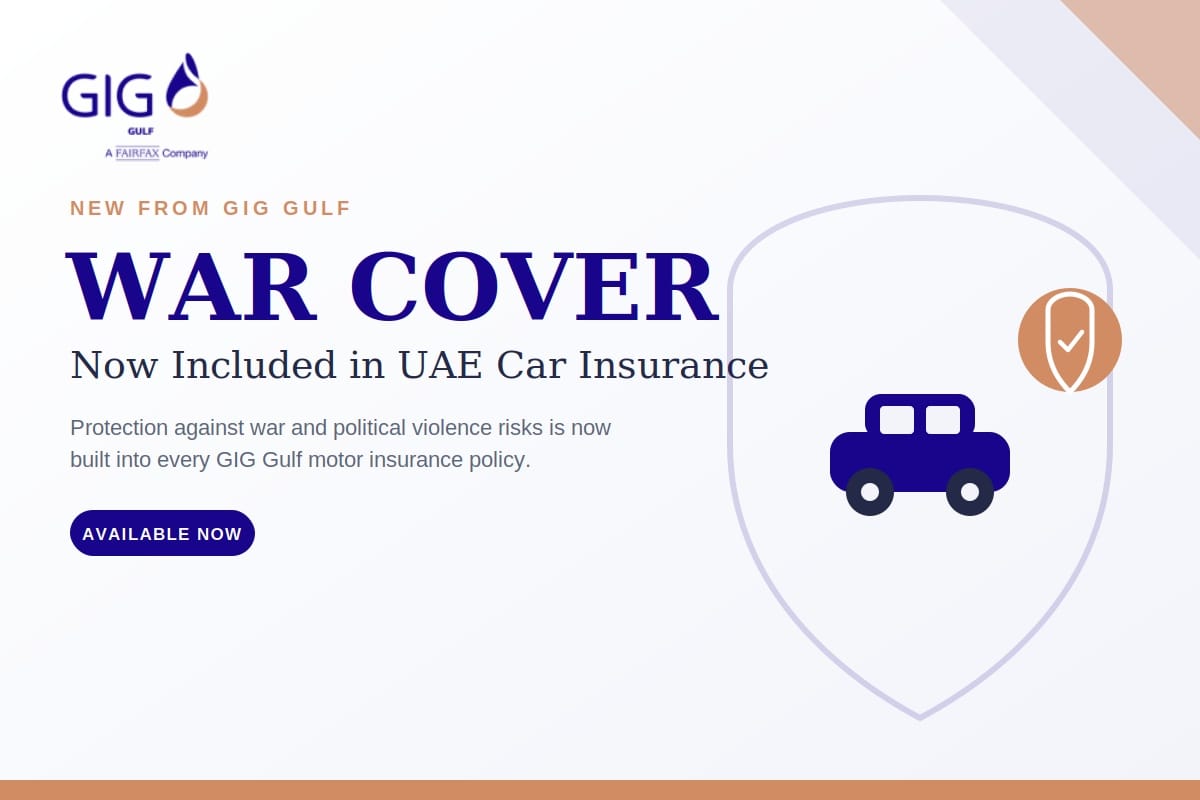 GIG Gulf Launches War Cover for UAE Car Insurance