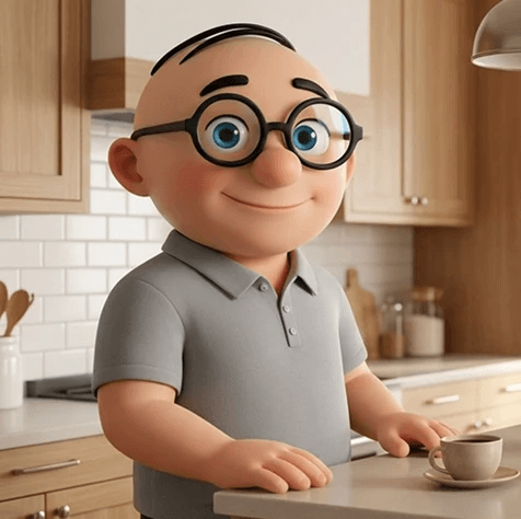 Alfred standing in the kitchen of a UAE home Alfred standing in the kitchen of a UAE home