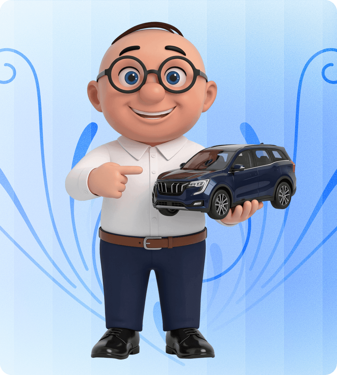 Alfred holding a toy car in Abu Dhabi