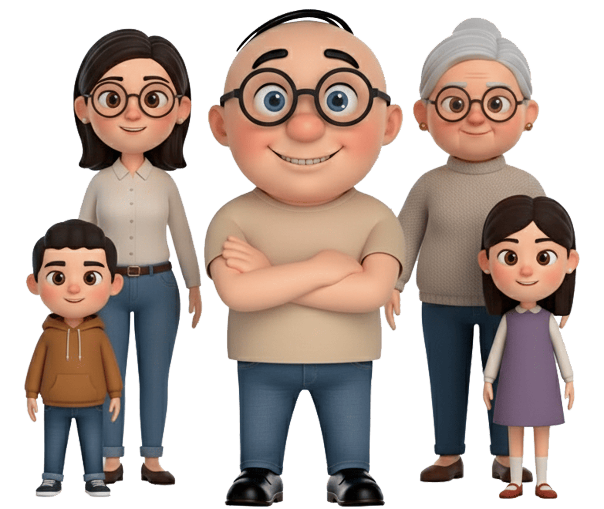 Alfred with a family