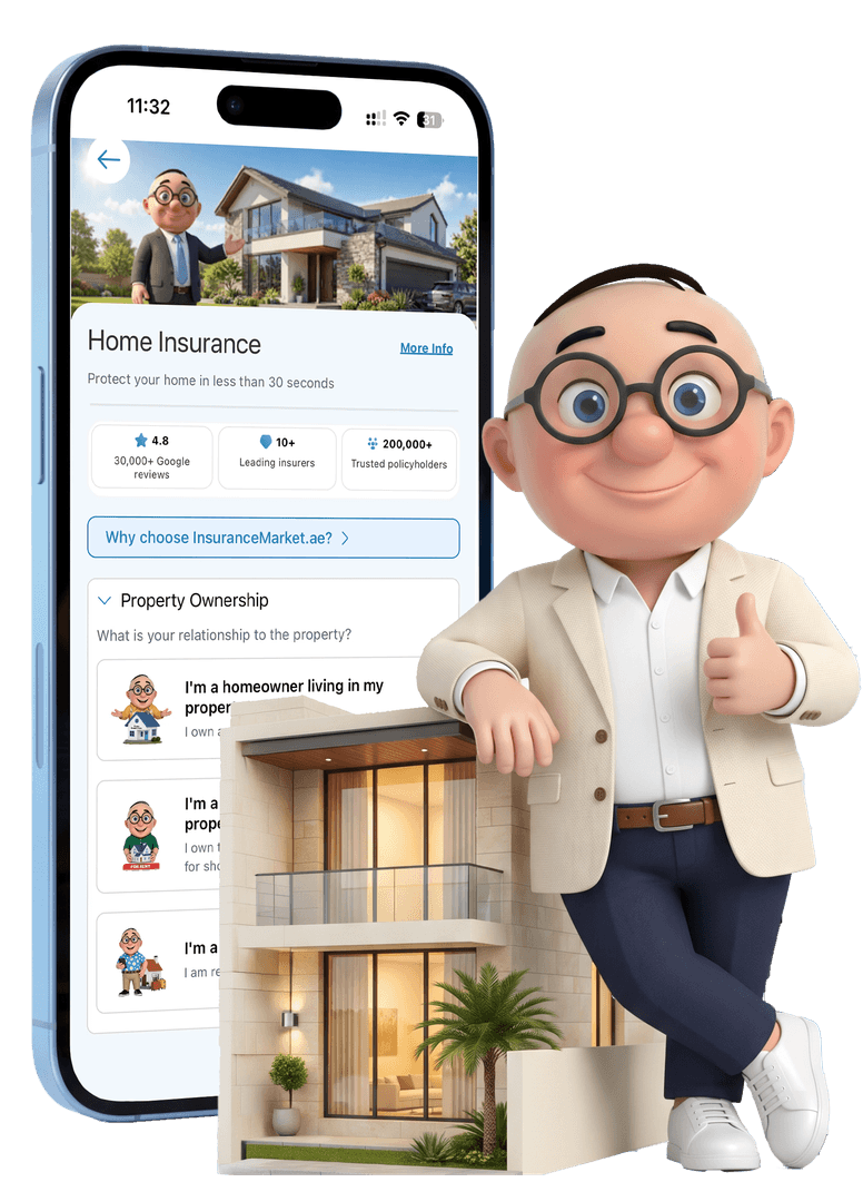 Alfred beside a home and a phone showing the myAlfred app Alfred beside a home and a phone showing the myAlfred app
