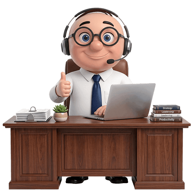 Alfred in an office