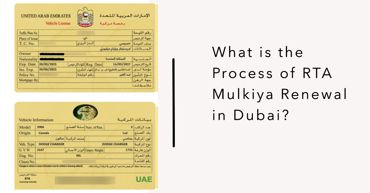 Mulkiya Renewal in Dubai and the UAE