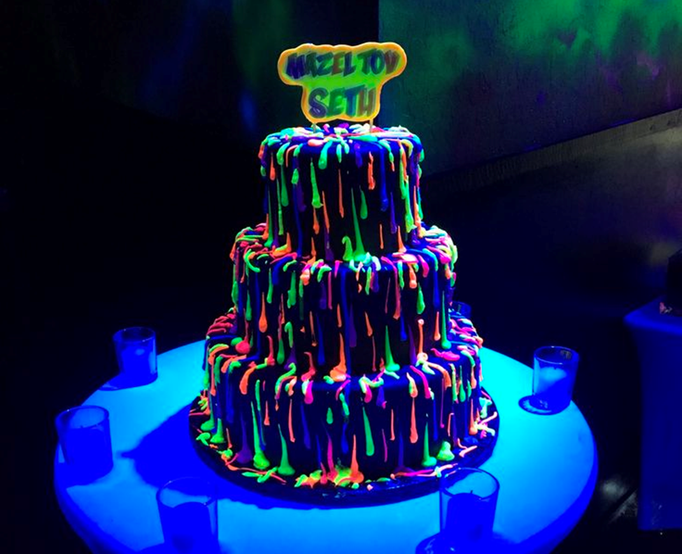 Glowing Neon Cake