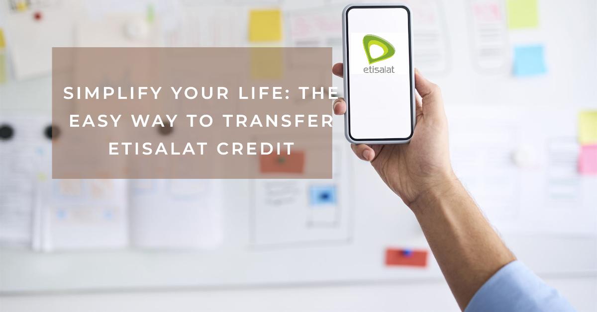Transfer Credit From Etisalat to Etisalat