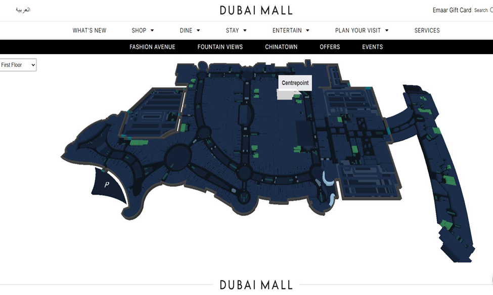 Dubai Mall Map