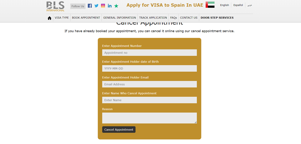 Cancel Spain Visa From Dubai