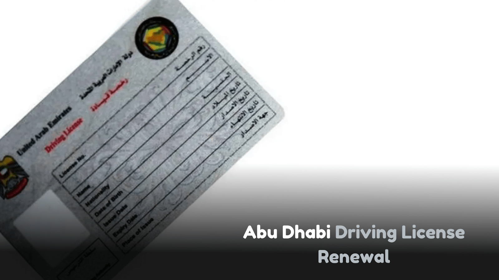 abu dhabi driving license renewal