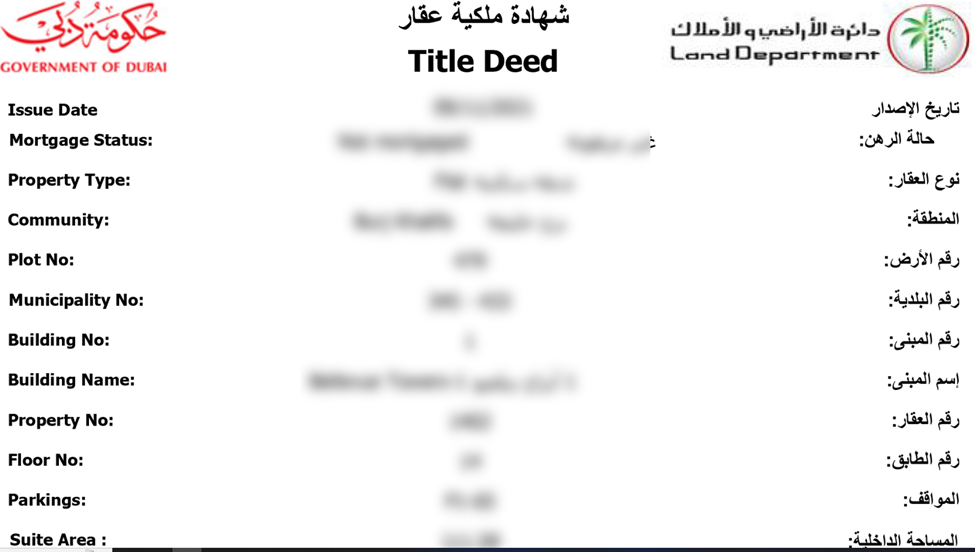 Title Deed in Dubai