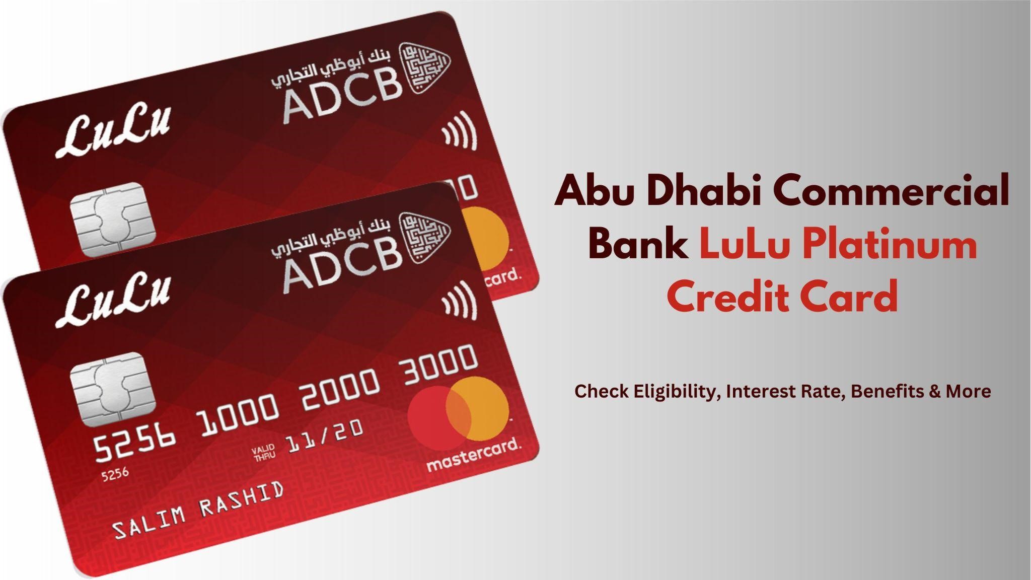 ADCB LuLu Platinum Credit Card